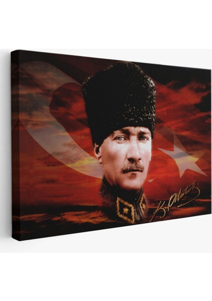Ulu Önder Atatürk Dekoratif Kanvas Tablo, Duvar Dekoru 6632