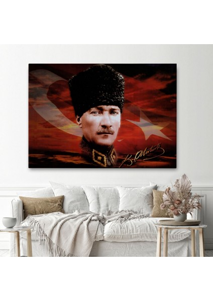 Ulu Önder Atatürk Dekoratif Kanvas Tablo, Duvar Dekoru 6632 fiyatları