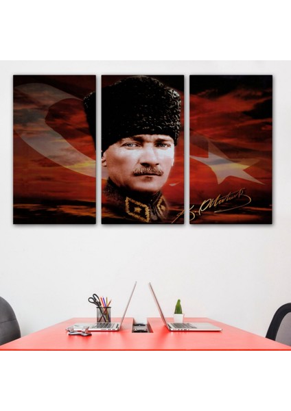 Ulu Önder Atatürk Dekoratif Kanvas Tablo, Duvar Dekoru 6632 modelleri