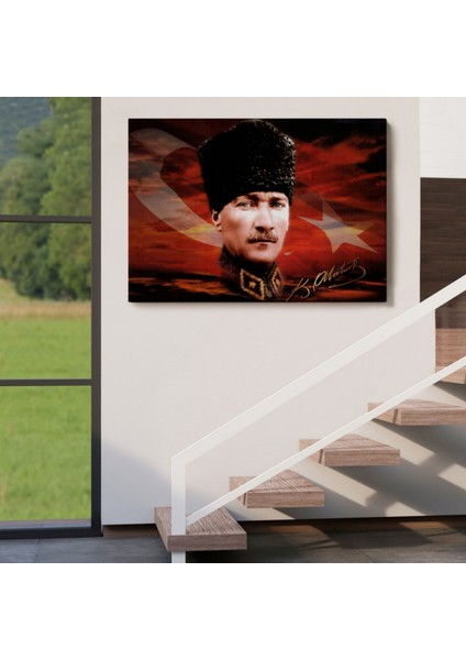Ulu Önder Atatürk Dekoratif Kanvas Tablo, Duvar Dekoru 6632 indirimleri