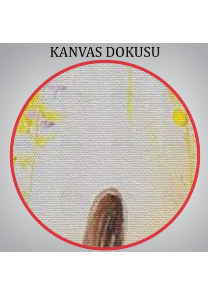 Renkli Ormanda Gezen Mavi Elbiseli Kadın Dekoratif Kanvas Tablo, Duvar Dekoru 6039