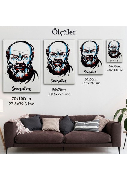 Socrates Filozof Dekoratif Kanvas Tablo, Duvar Dekoru 5969 fırsatları