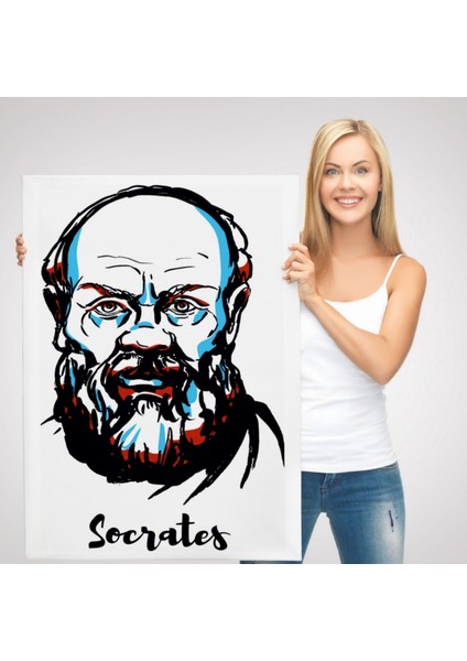 Socrates Filozof Dekoratif Kanvas Tablo, Duvar Dekoru 5969