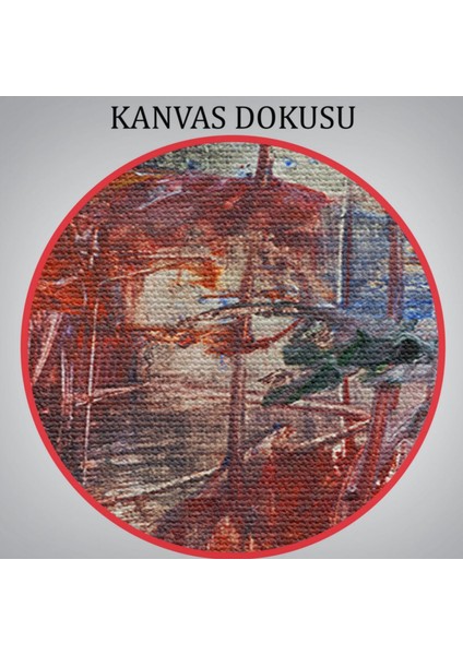 Soyut Temalı Yağlıboya Görünümlü Dekoratif Kanvas Tablo, Duvar Dekoru 5904