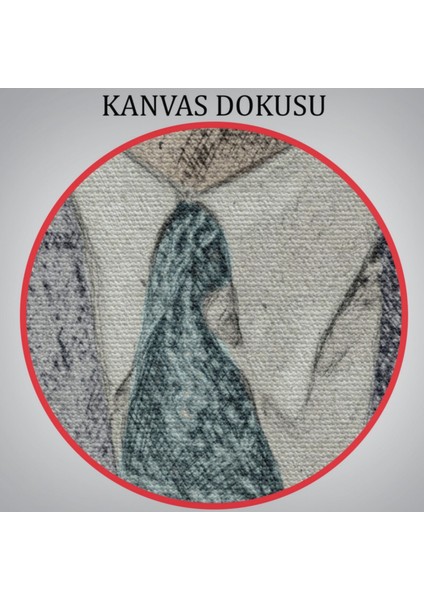 Mustafa Kemal Atatürk Portresi Karakalem Dekoratif Kanvas Tablo, Duvar Dekoru DC80