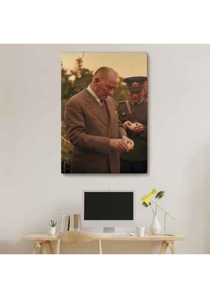 Mustafa Kemal Atatürk Portresi Dekoratif Kanvas Tablo, Duvar Dekoru FN137 indirimleri