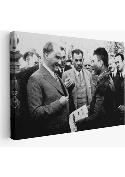 Mustafa Kemal Atatürk Portresi Dekoratif Kanvas Tablo, Duvar Dekoru FU145
