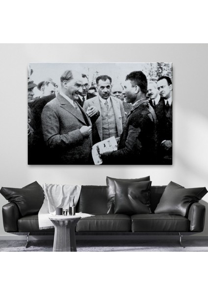 Mustafa Kemal Atatürk Portresi Dekoratif Kanvas Tablo, Duvar Dekoru FU145 fiyatları