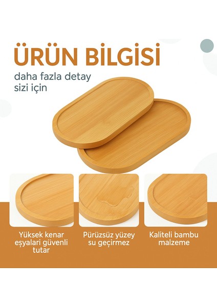 Bambu Oval Sunum ve Servis Tepsisi, Ahşap Yağdanlık Altlığı, Şık ve Doğal Tasarım fiyatları