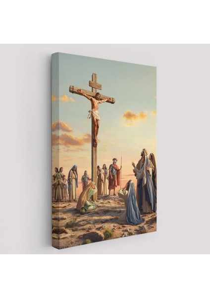 Çarmıha Gerilen Isa Mesih Jesus Christ Dekoratif Kanvas Tablo, Duvar Dekoru 6347