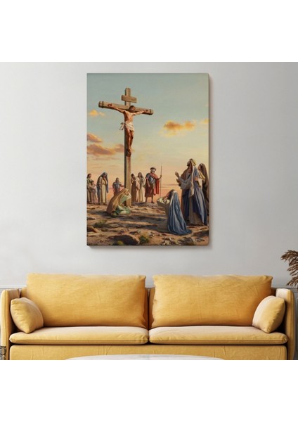 Çarmıha Gerilen Isa Mesih Jesus Christ Dekoratif Kanvas Tablo, Duvar Dekoru 6347 fiyatları