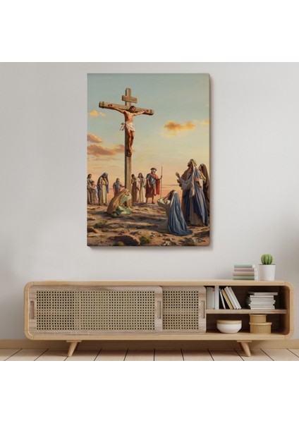 Çarmıha Gerilen Isa Mesih Jesus Christ Dekoratif Kanvas Tablo, Duvar Dekoru 6347 modelleri
