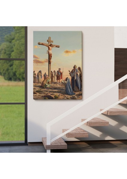 Çarmıha Gerilen Isa Mesih Jesus Christ Dekoratif Kanvas Tablo, Duvar Dekoru 6347 indirimleri