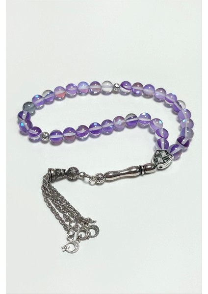 Neon Kuvars Doğaltaş Tesbih 8 mm