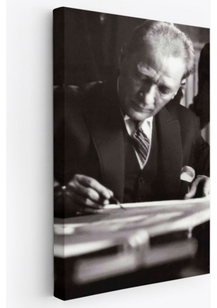 Mustafa Kemal Atatürk Portresi Dekoratif Kanvas Tablo, Duvar Dekoru FB126