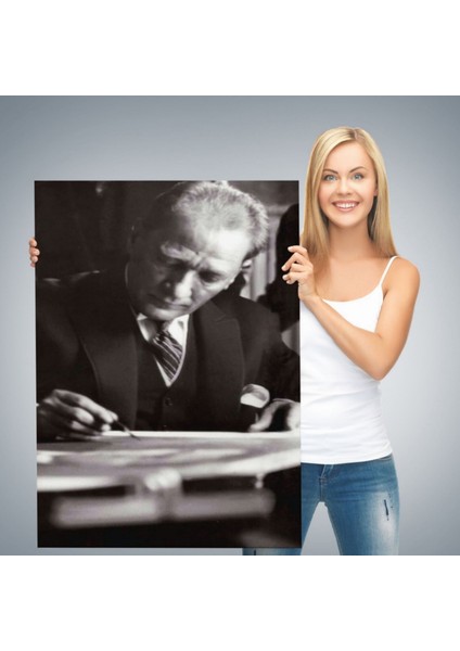 Mustafa Kemal Atatürk Portresi Dekoratif Kanvas Tablo, Duvar Dekoru FB126