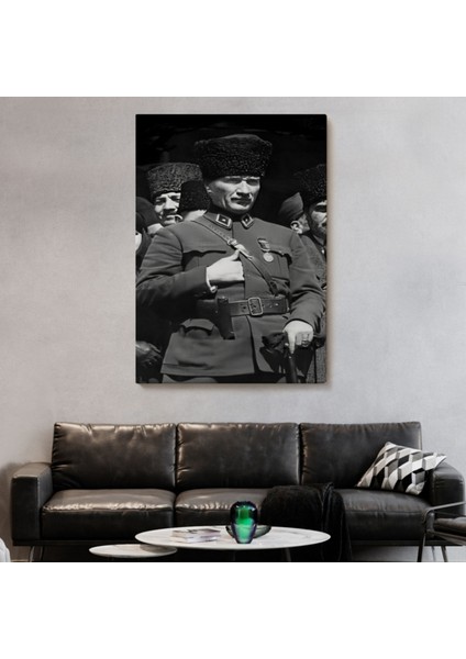 Mustafa Kemal Atatürk Portresi Dekoratif Kanvas Tablo, Duvar Dekoru EY123 fiyatları