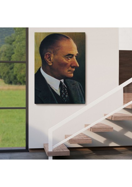 Mustafa Kemal Atatürk Portresi Dekoratif Kanvas Tablo, Duvar Dekoru DH85 fırsatları