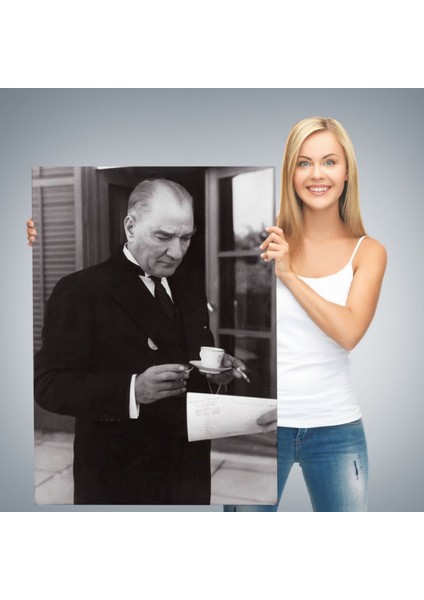 Mustafa Kemal Atatürk Portresi Dekoratif Kanvas Tablo, Duvar Dekoru FR141
