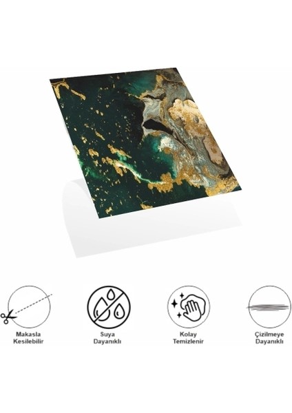 Decohandy Pvc Yapışkanlı Yer Karosu 30X30CM 4'lü Paket - Green Edition 0,36M2 fiyatları
