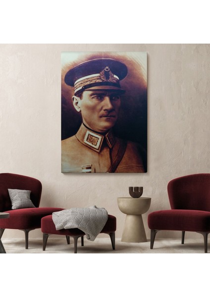 Mustafa Kemal Atatürk Portresi Dekoratif Kanvas Tablo, Duvar Dekoru Cö66 fiyatları