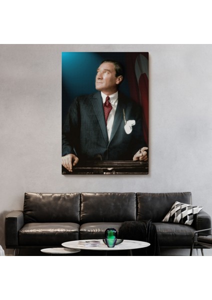 Mustafa Kemal Atatürk Portresi Dekoratif Kanvas Tablo, Duvar Dekoru CO64 fiyatları