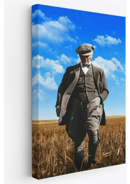 Mustafa Kemal Atatürk Portresi Dekoratif Kanvas Tablo, Duvar Dekoru FE129