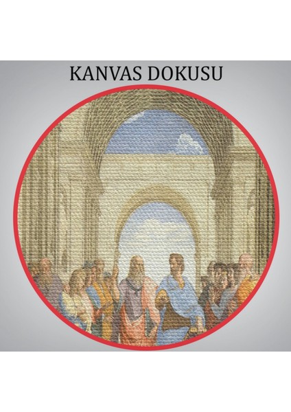 Atina Okulu Eseri Raffaello Sanzio Dekoratif Kanvas Tablo, Duvar Dekoru 6642