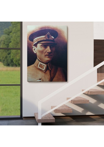 Mustafa Kemal Atatürk Portresi Dekoratif Kanvas Tablo, Duvar Dekoru Cö66 fırsatları