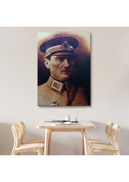 Mustafa Kemal Atatürk Portresi Dekoratif Kanvas Tablo, Duvar Dekoru Cö66 indirimleri