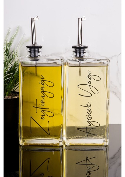 Ikili 500 ml Cam Yağdanlık Gümüş Kapaklı, Sosluk ve Sirkelik Seti fiyatları