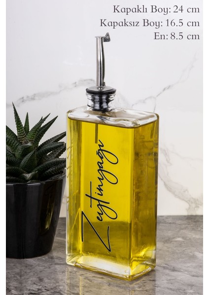 Ikili 500 ml Cam Yağdanlık Gümüş Kapaklı, Sosluk ve Sirkelik Seti indirimleri