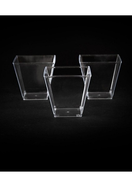 10 Adet Siyah Akrilik Prizma Kübik Kase, 200 Cc, Şık ve Dayanıklı Tasarım fiyatları
