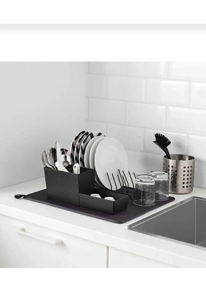 Gri Bulaşık Kurutma Matı, Pratik ve Şık Mutfak Aksesuarı