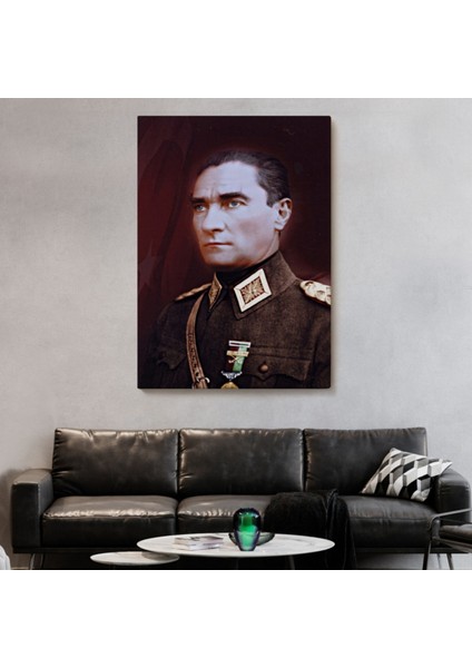 Mustafa Kemal Atatürk Portresi Dekoratif Kanvas Tablo, Duvar Dekoru CP67 fiyatları