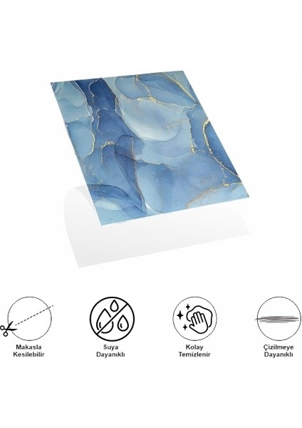 Decohandy 30X30 cm Pvc Duvar Karosu 4'lü Paket - Okyanus Mermer fiyatları