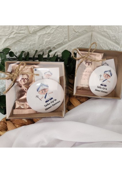 15 Adet Çocuk Baskılı Açacak Kahve ve Çikolata Sünnet Hediyelik Sünnet Mevlüt Hediyelik