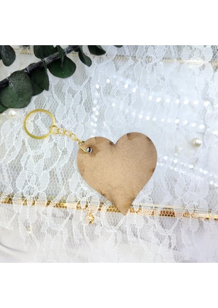 20 Adet Nikah Şekeri Çiçek Süslemeli Ahşap Kalp Anahtarlık Uv Baskılı Kart Üzeri Söz Nişan Nikah Hediyelik fiyatları