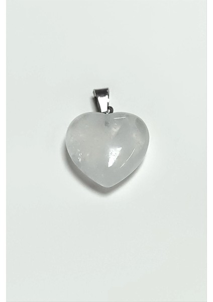 Kuvars Kalpli Doğaltaş Kolye Ucu Küçük 1,5 cm