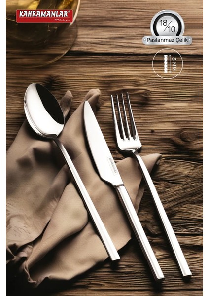 36 Parça Çatal Kaşık Bıçak Seti, Gri, Şık ve Kullanışlı Mutfak Gereçleri