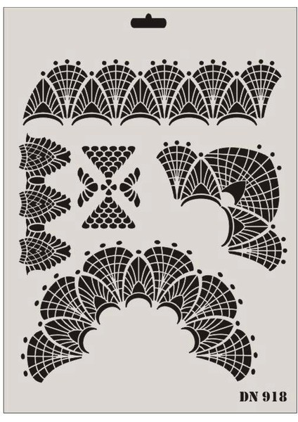 Rich Dantel Seri DN-918 Stencil 35X25 cm