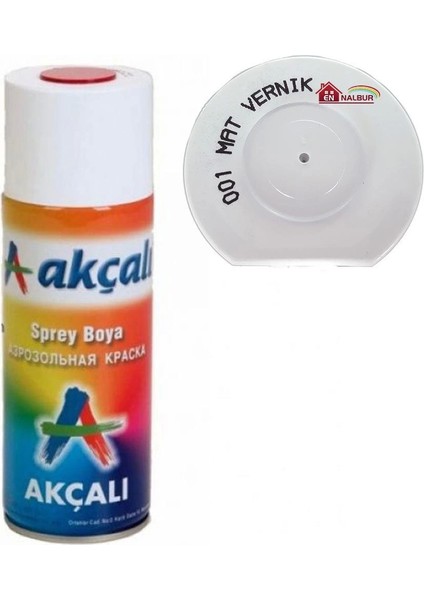 Akçalı Sprey Boya 400 001 Mat Vernik