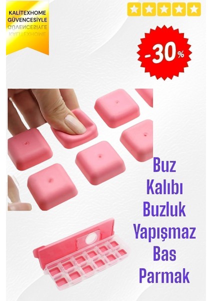 Pembe Bas Parmak Buz Kalıbı, Kolay Kullanım, Buzluk, Dayanıklı, Pratik Tasarım fiyatları