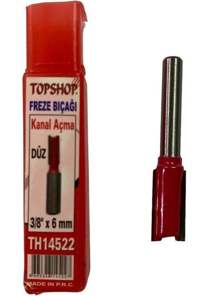 Topshop 14522 Düz Kanal Açma Freze Bıçağı 3/8''x6 mm