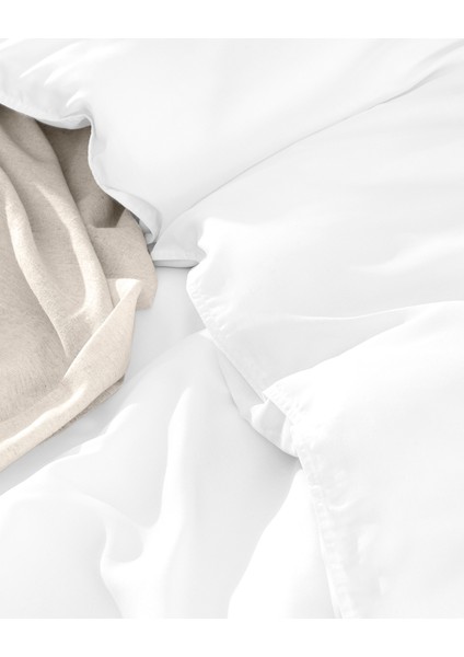 Loire Tek Kişilik Tencel Nevresim Takımı ( TENCEL™ ) - Beyaz modelleri