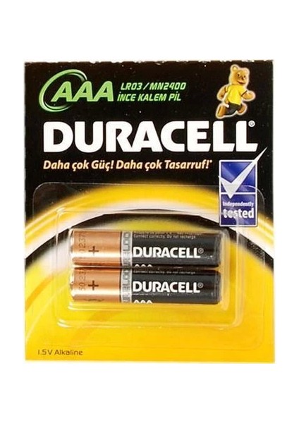 Duracell Alkalin Pil Aaa 2'' Li Paket