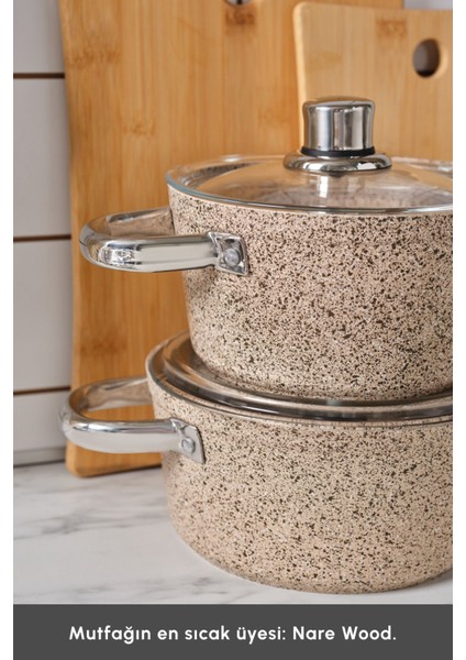 Kahverengi 6'lı Midi Tencere Seti, Dayanıklı ve Şık Mutfak Gereçleri indirimleri