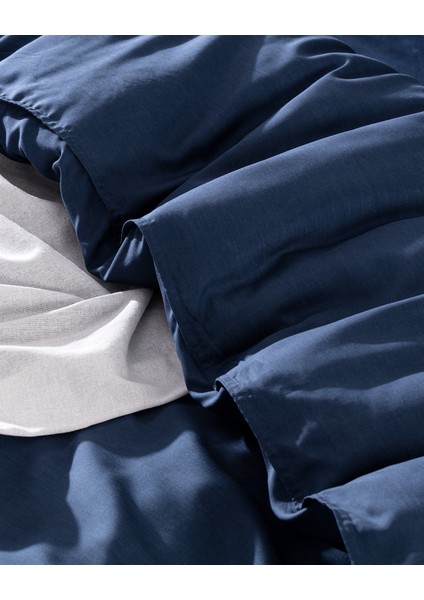 Loire Tek Kişilik Tencel Nevresim Takımı ( TENCEL™ ) - Lacivert modelleri