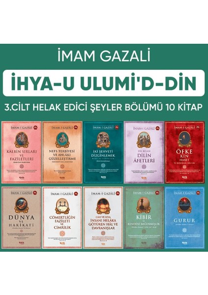Ihyau Ulumiddin 3. Cilt (Helâk Edici Şeyler 10 Kitap Set)