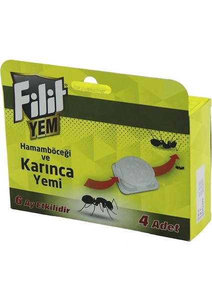 Filit 4pcs Karınca - Hamam Böcek Yemi 6AY Etkili - Istasyon Yem: 1.5gr x 4AD.=6GR